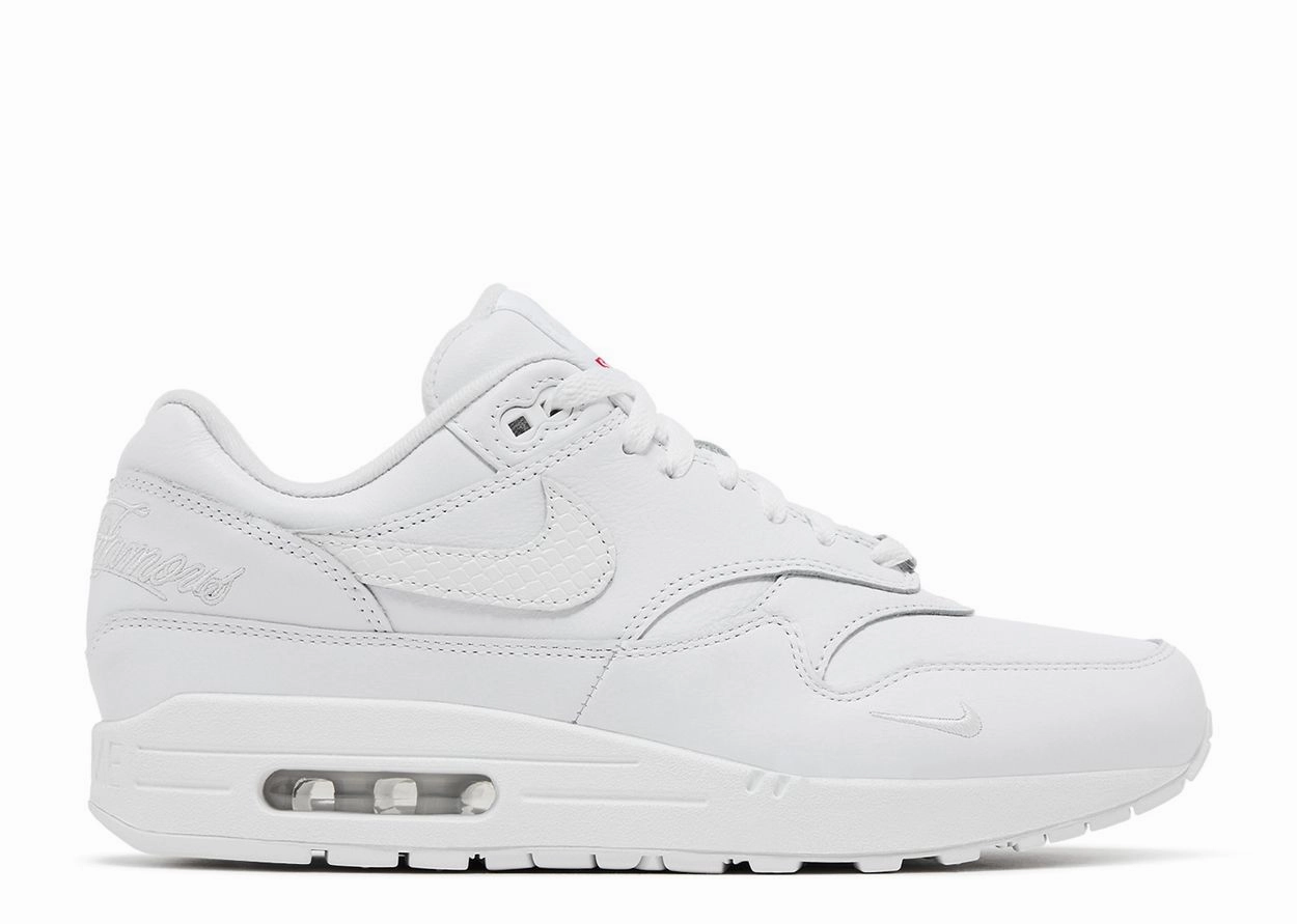 Nike Air Max 1 '87 SP x Supreme "Triple White" (Myrtle Beach Location) Static Dissipation Chic Fit