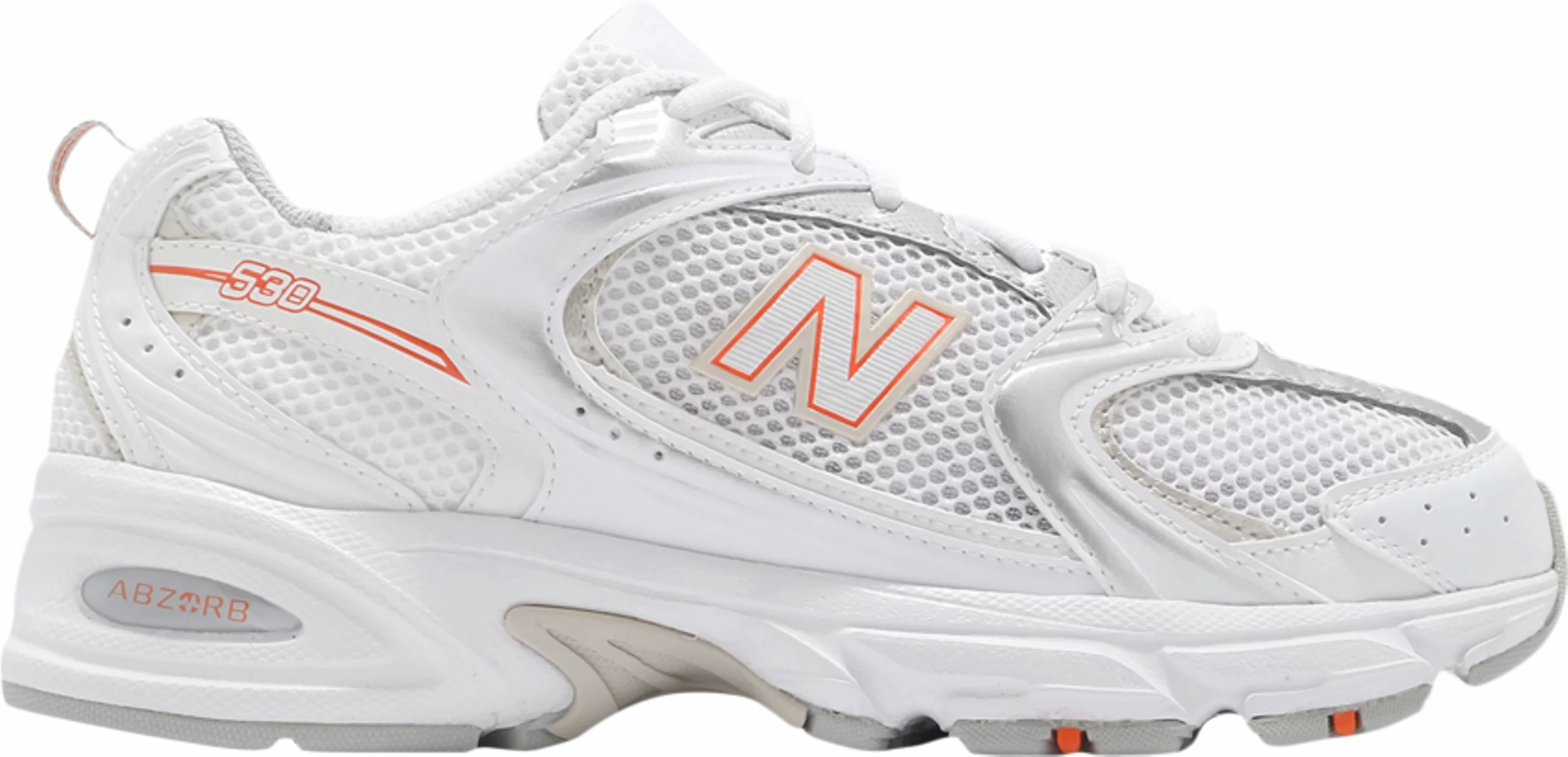 New Balance 530 White Silver Retro Orange Hyper Elastic Cushion