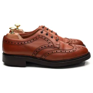 'Angus' Tan Brown Leather Derby Brogues UK 8 EX