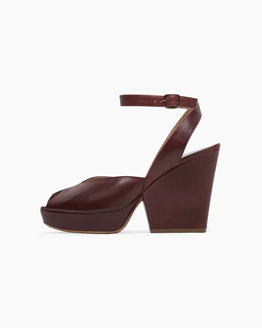 Ankle-Strap Peep Toe Wedge