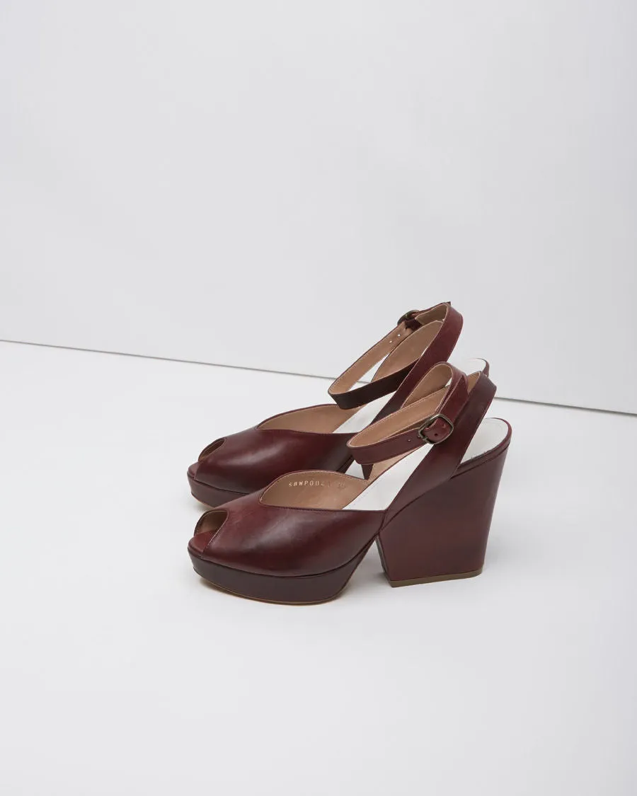 Ankle-Strap Peep Toe Wedge