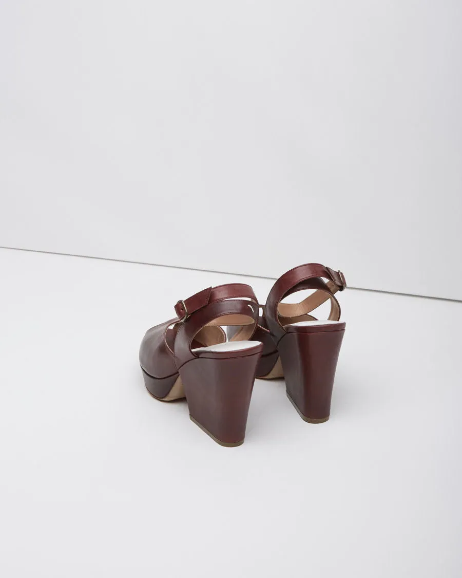 Ankle-Strap Peep Toe Wedge