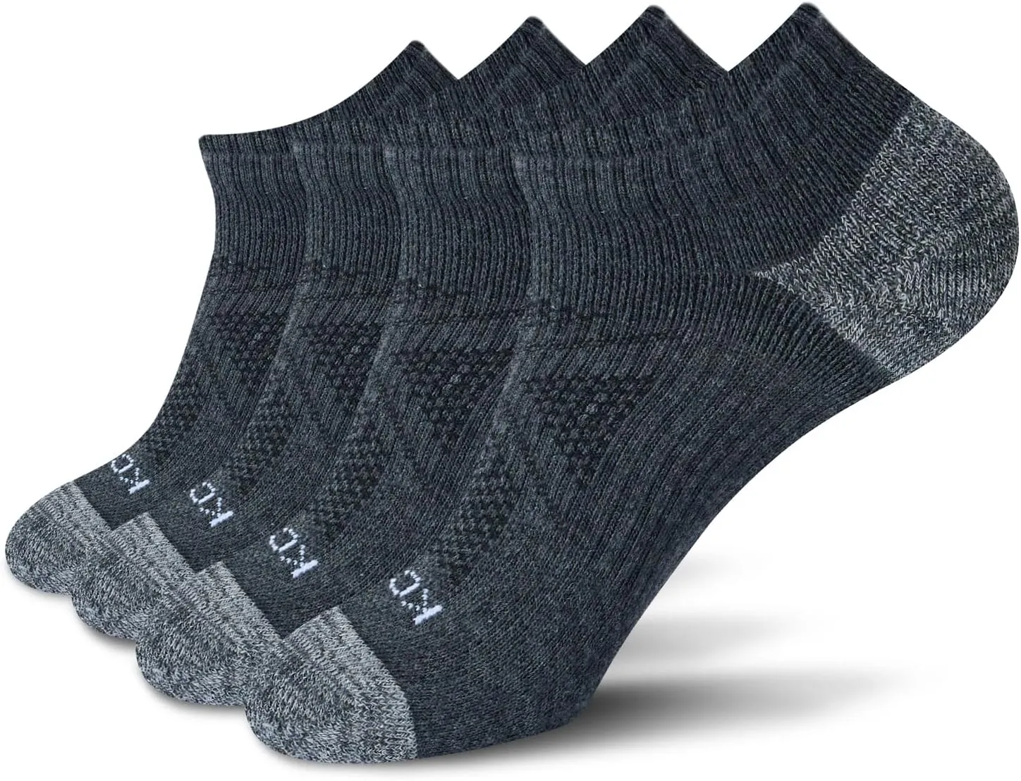 Anti-odor Low Cut Ankle Socks For Men & Women (4 Pairs) Cushioned Arch Support Socks