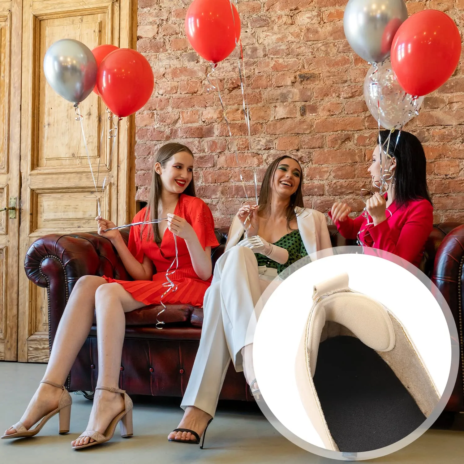 Anti-Slip Heel Grips Liner Cushions Inserts for Women Men Shoes,Heel Pads for Shoes Too Big Womens Mens,Prevent Heel Slipping,Improved Shoe Fit (2Pairs)