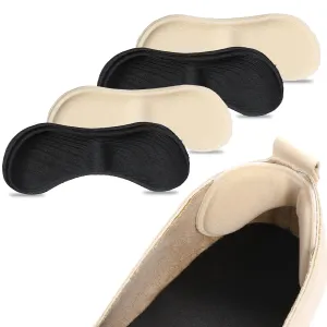 Anti-Slip Heel Grips Liner Cushions Inserts for Women Men Shoes,Heel Pads for Shoes Too Big Womens Mens,Prevent Heel Slipping,Improved Shoe Fit (2Pairs)