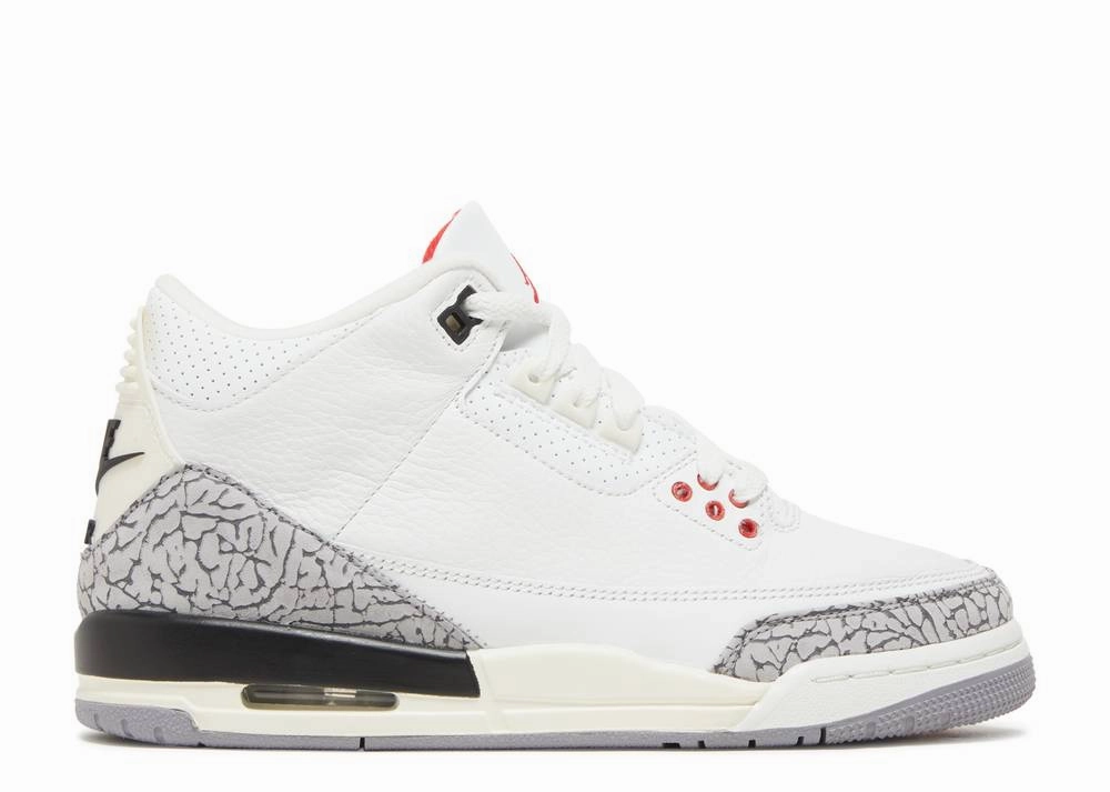 Jordan 3 Retro White Cement Reimagined (GS) vegan running option