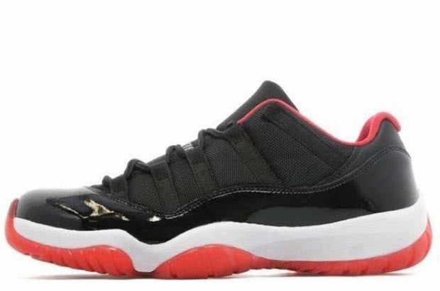 Air Jordan Retro 11 True Red 'Bred' Low tongue kids' athletic footwear