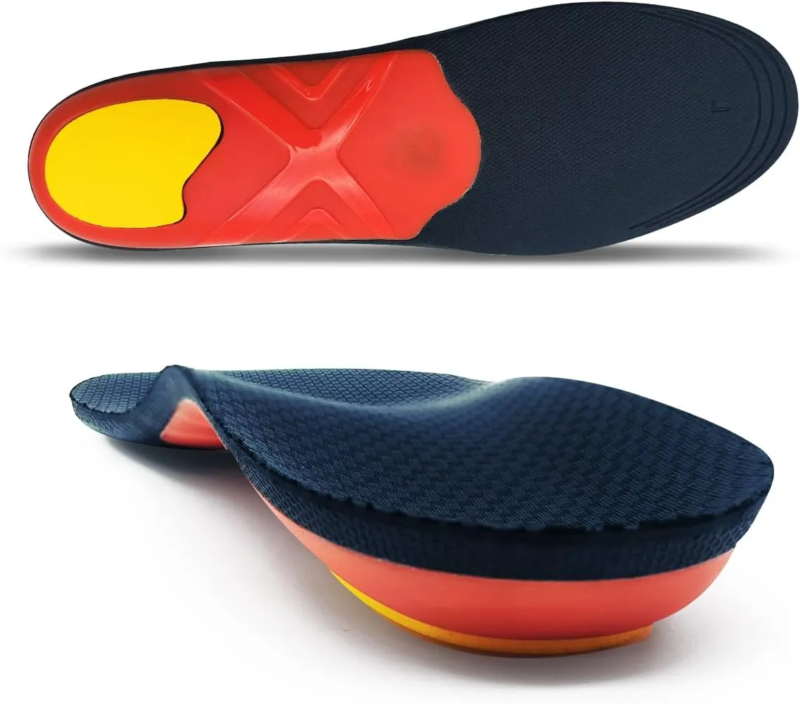 Arch Support Insoles for Flat Feet, Plantar Fasciitis Inserts, Orthotic Insoles, Anti Odor Shoe Insoles, Shoe Inserts for Men and Women Running Sports (L 143(g)/ 0.32(lb))