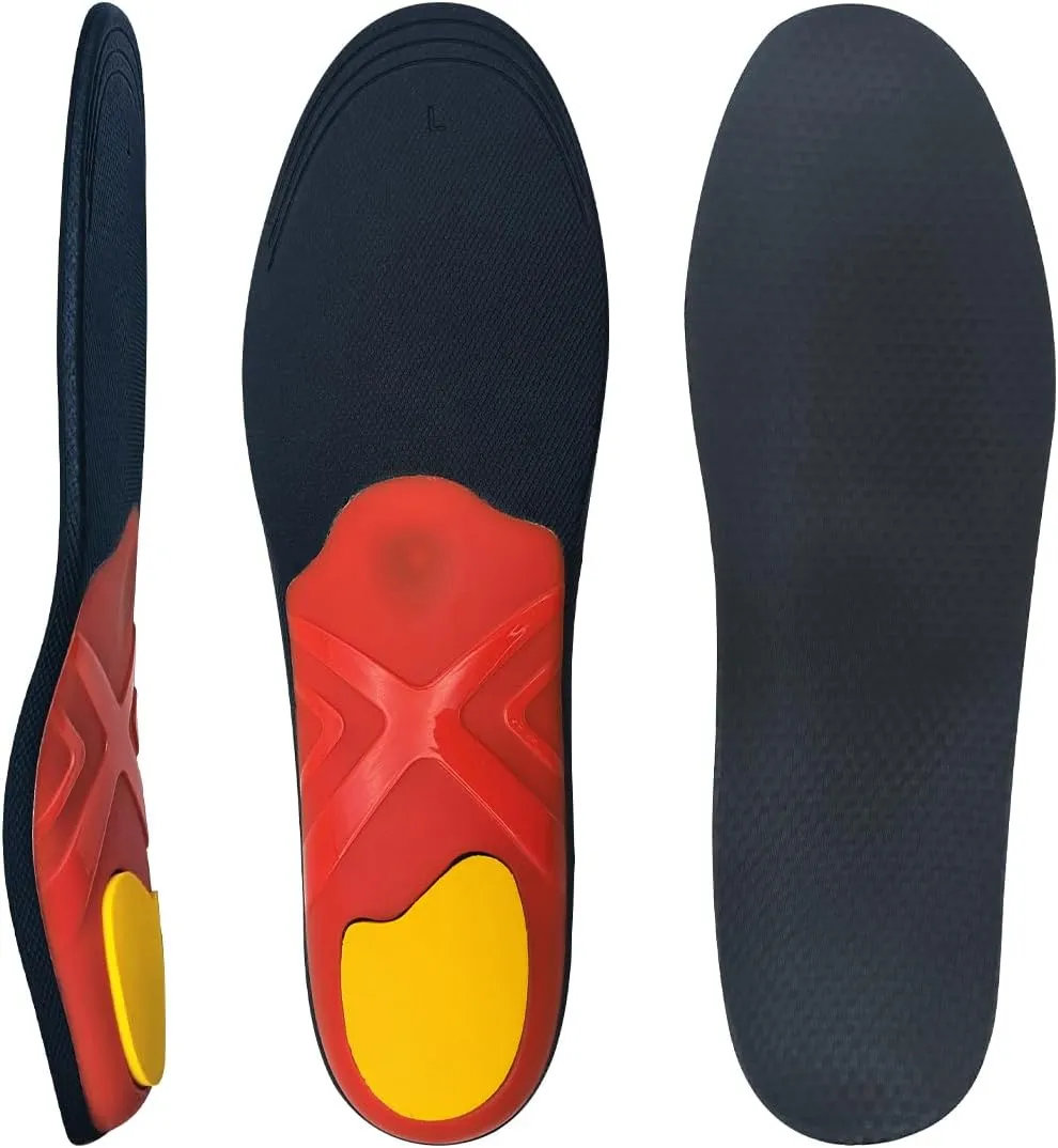 Arch Support Insoles for Flat Feet, Plantar Fasciitis Inserts, Orthotic Insoles, Anti Odor Shoe Insoles, Shoe Inserts for Men and Women Running Sports (L 143(g)/ 0.32(lb))
