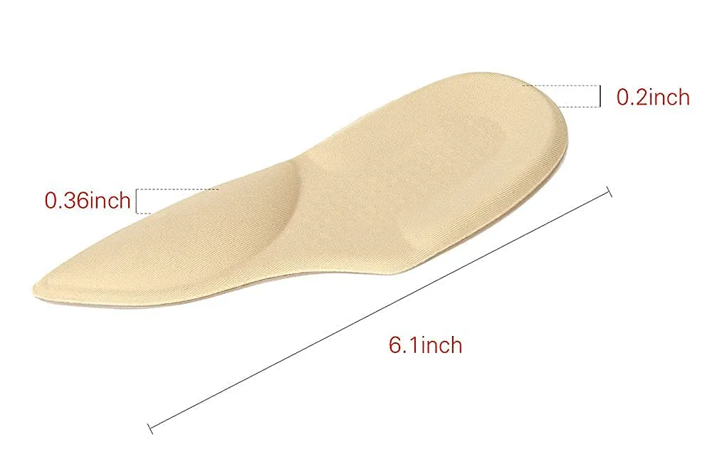Arch Support Plantar Fasciitis Insoles for Women & Men,Adhesive Foot Arch Inserts for Flat Feet,Heel Support Cushion for Feet Pain and Relieve Pressure -3 Pairs 3 Pair (Pack of 1)
