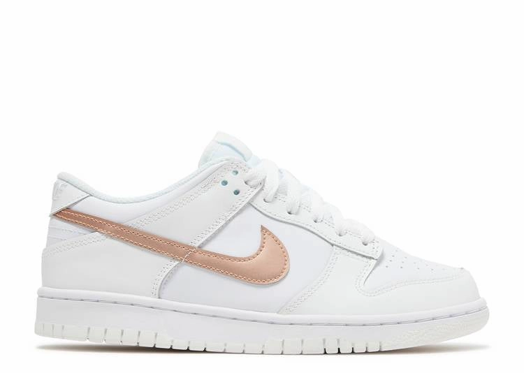 Nike Dunk Low White Pink (GS) running in synthetic tracks shoes