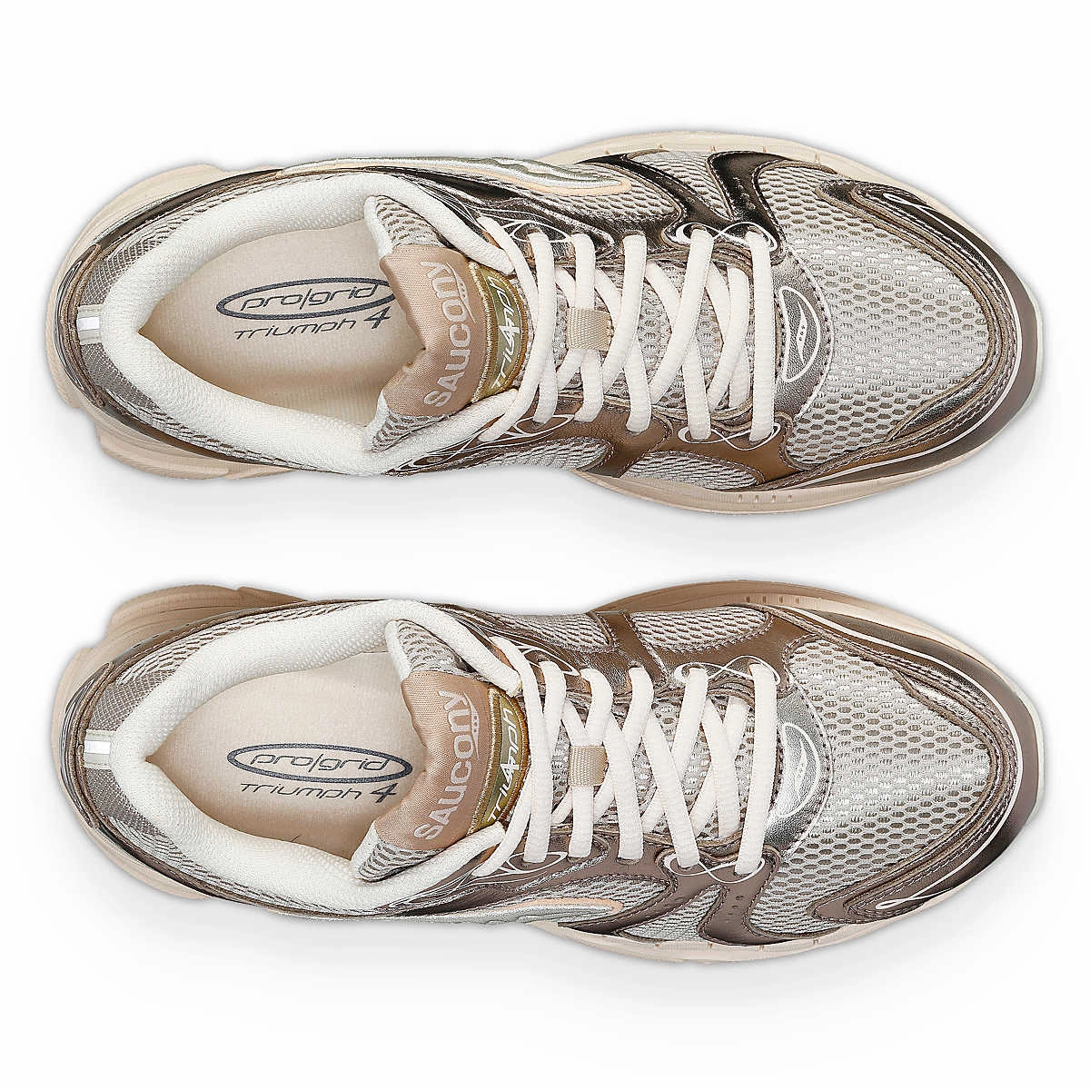 Women's Saucony ProGrid Triumph 4 PRM 'Champagne' value - for - money shoes Durable outsole