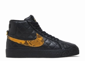 summer - suitable Casual Footwear Nike Zoom Blazer Mid QS x Supreme "Black Snakeskin" (Myrtle Beach Location)