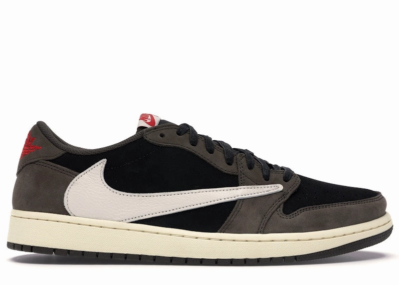 running in a stadium shoes stretchy upper shoes Air Jordan 1 Retro Low OG SP Travis Scott Mocha (Preowned Size 10.5)