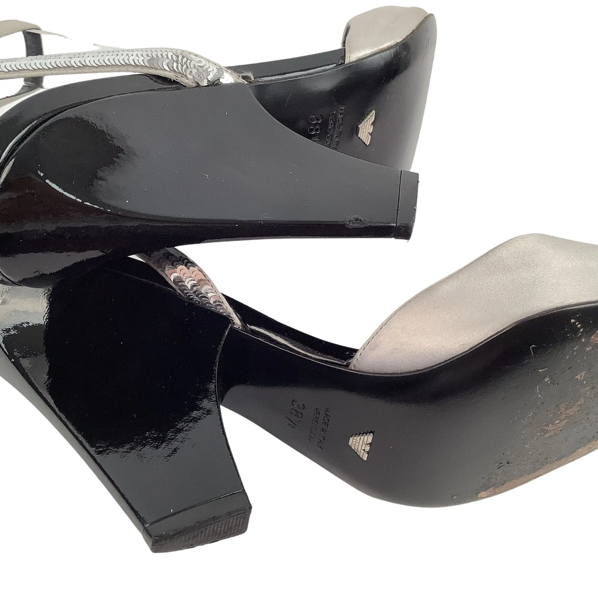 Armani Silver Heels
