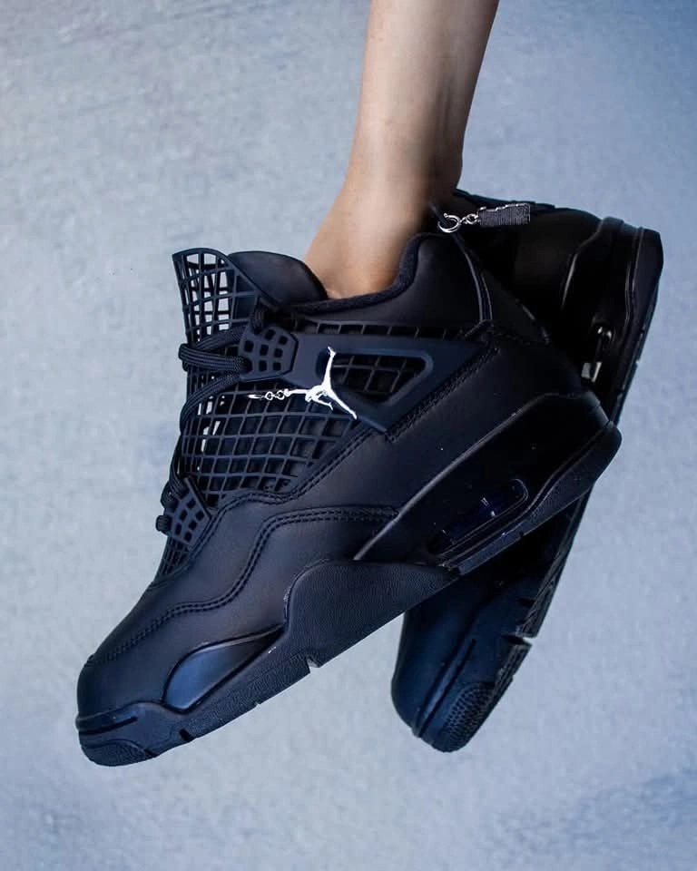 morning running shoe moment modern equipment Jordan 4 RetroNet Black