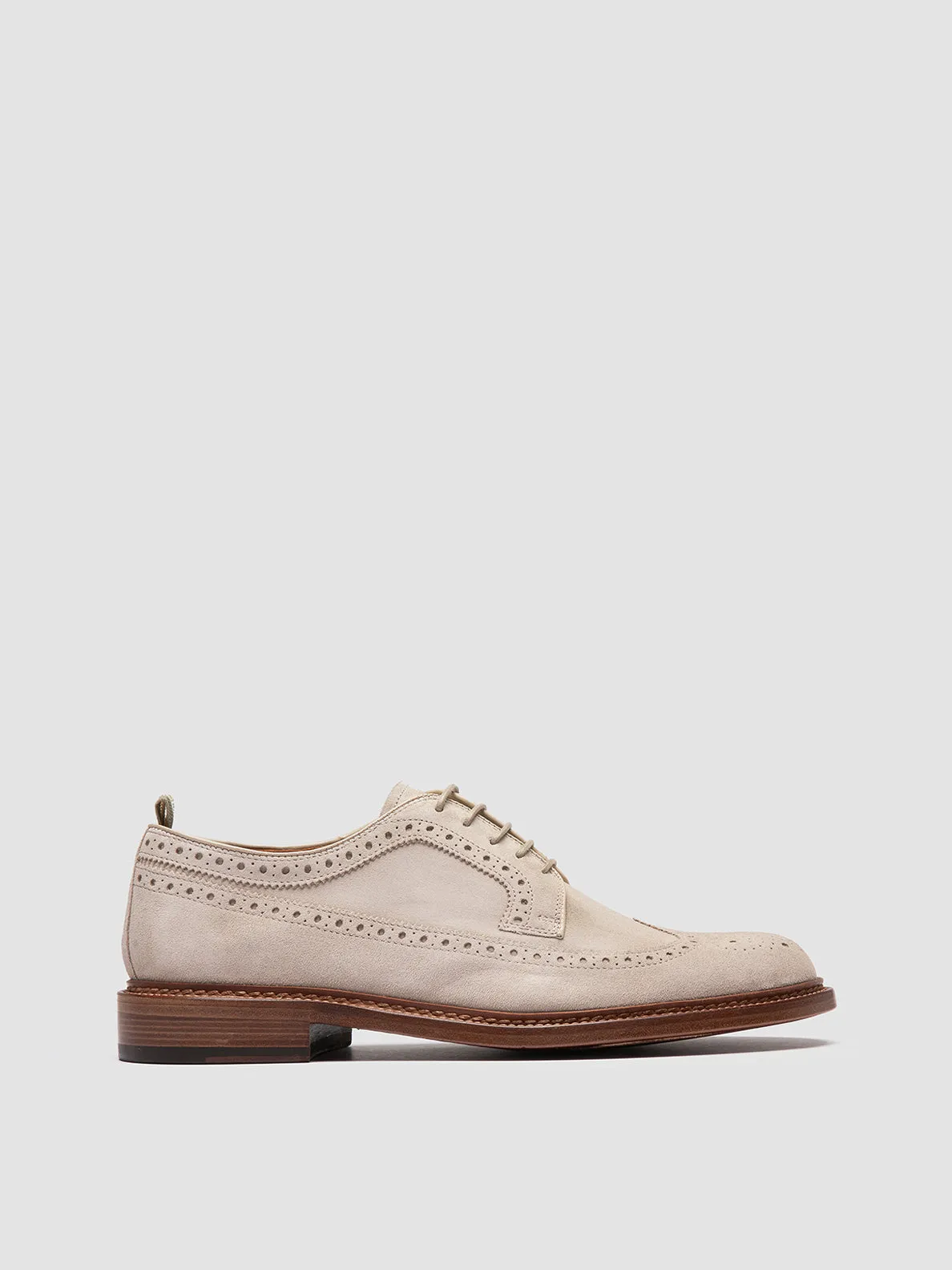 ASTON 003 - Ivory Suede Derby Shoes