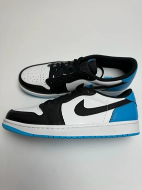 Jordan 1 Retro Low OG "Black Dark Powder Blue" Anti Friction Lining High   Top Style