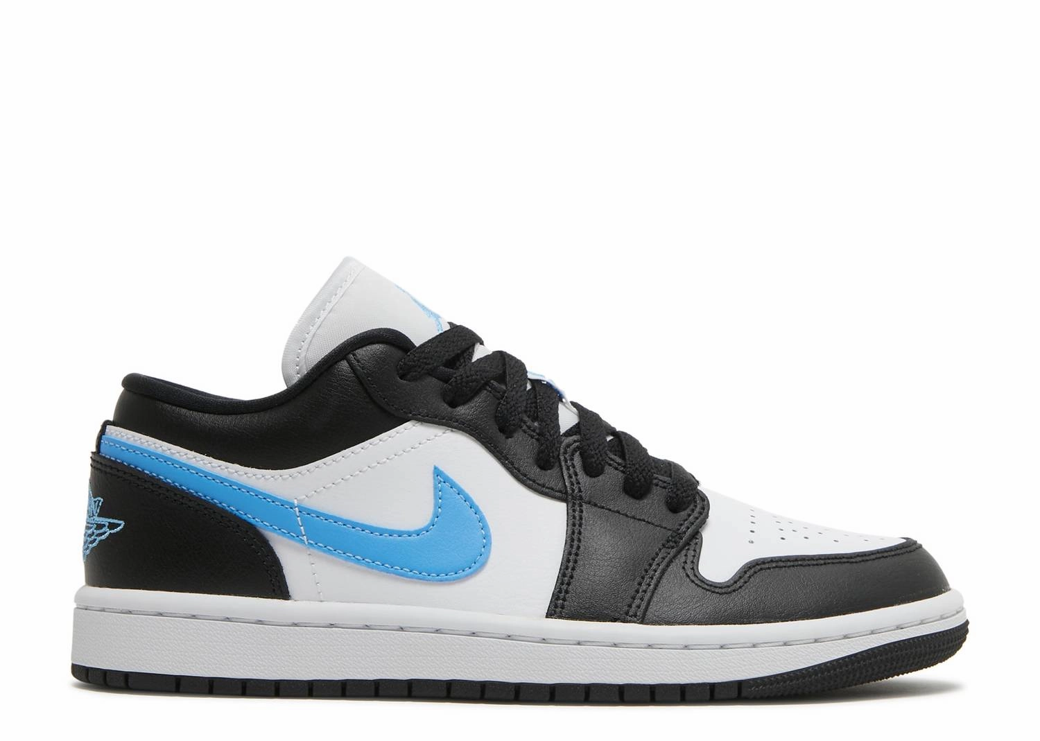 Breathable Linings Slim Form Wmns Air Jordan 1 Low "Black University Blue" (Wilmington Location)
