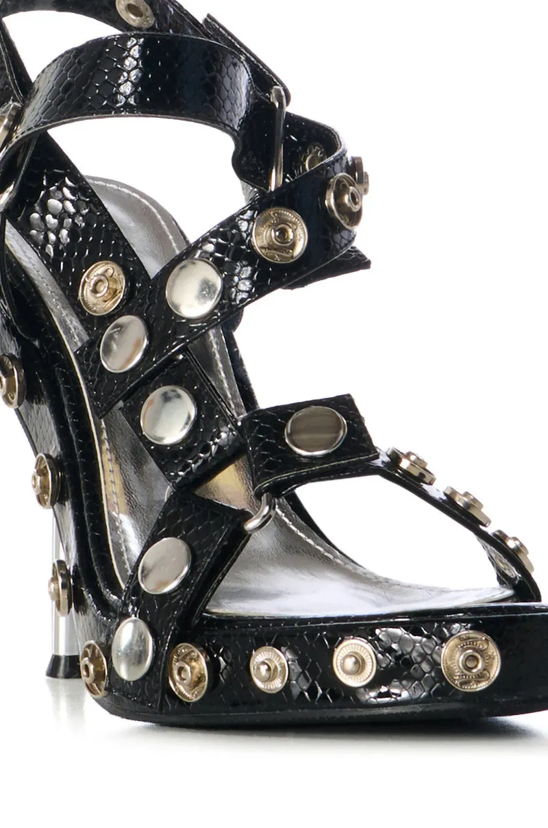 AZALEA WANG CIRCE BLACK STILETTO SANDAL