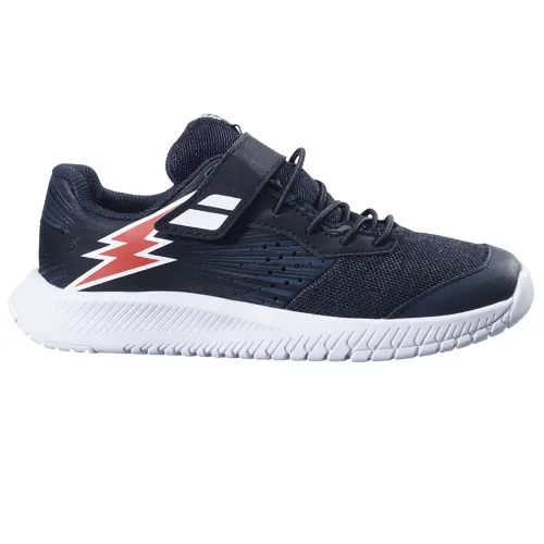 Babolat Pulsion All Court Kids Tennis Shoe Black/Fiesta Red