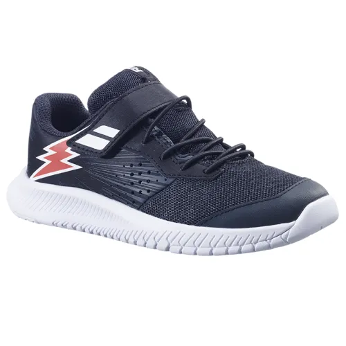 Babolat Pulsion All Court Kids Tennis Shoe Black/Fiesta Red