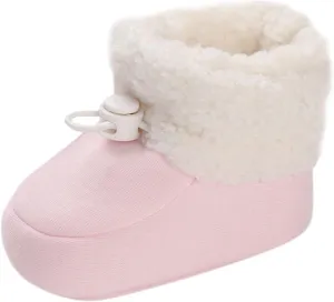 Baby Girls Boys Cozy Fleece Booties Cozy Fleece Newborn Baby Booties Soft Sole Toddler Newborn Walking Crib Shoes