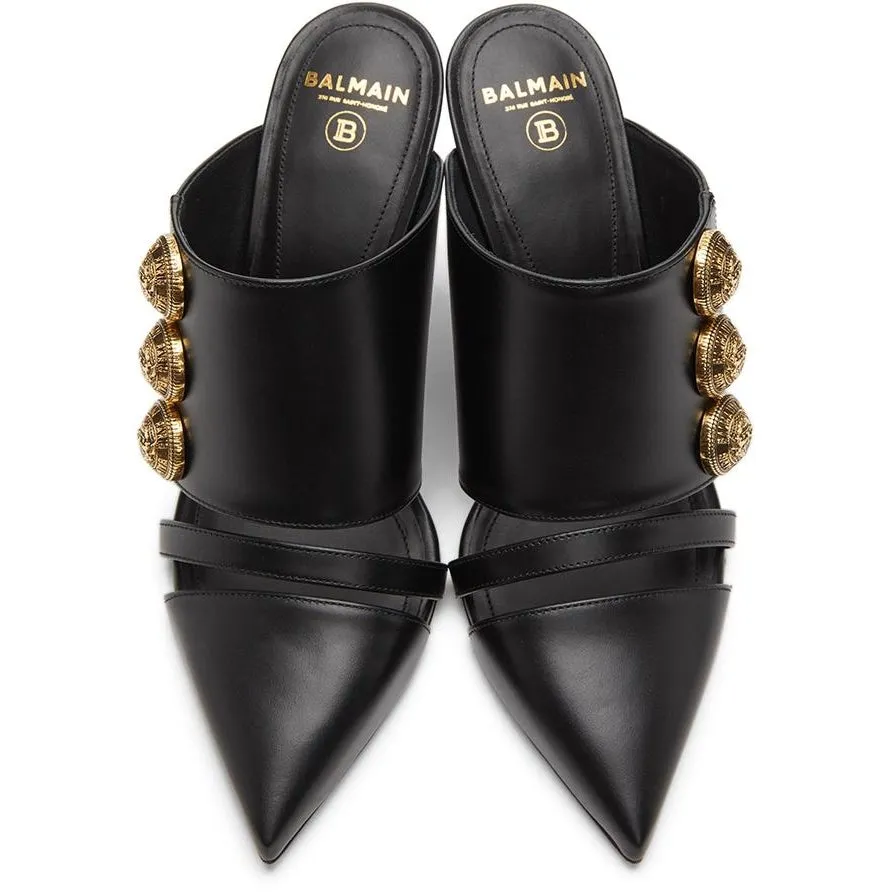Balmain Black Sol Heels