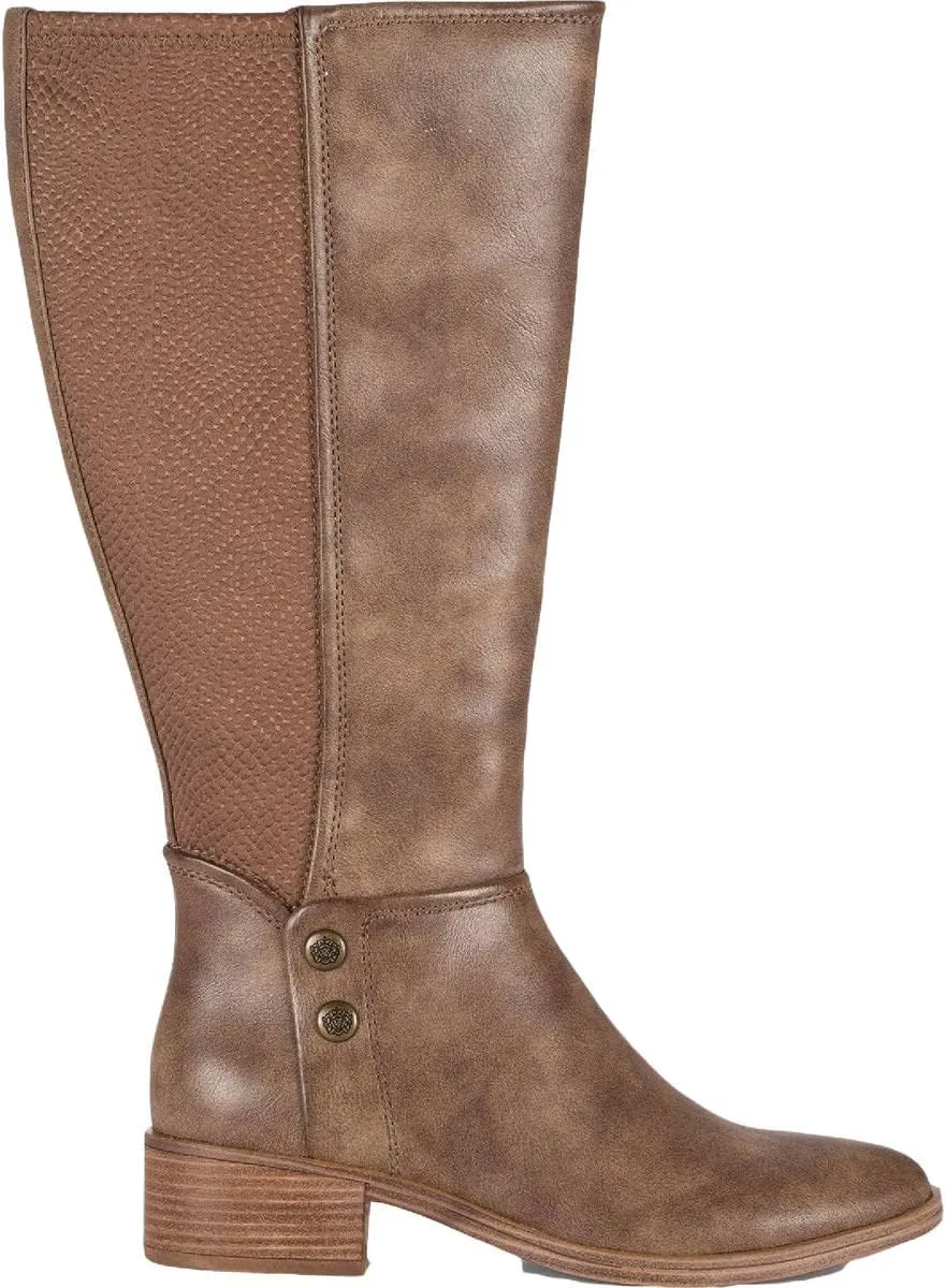 BareTraps Womens Madelyn Wide Calf Faux Leather Knee-High Boots