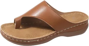 Beach Sandals for Woman Comfortable Slip on Walking Thong Sandals Beach Flip Flops Women's Arch Support Flip Flops