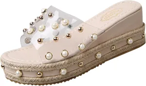Beach Sandals for Womans Women Flip Flops Wide Width Slippers Platform Beach Shoes Footwear