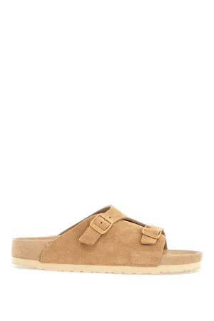 beige suede zurich sandals with adjustable buckles 1029612 LATTE CREAM