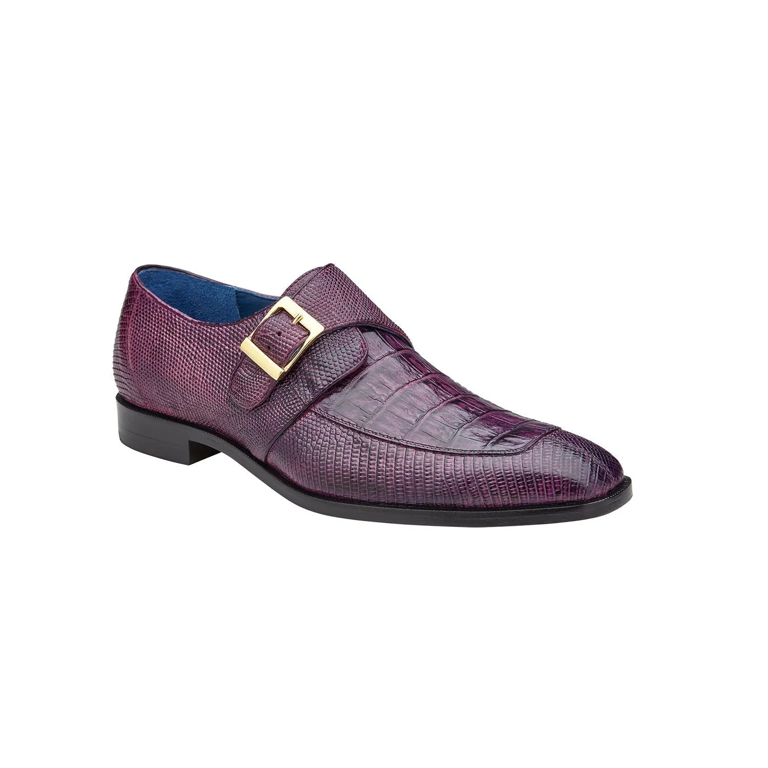 Belvedere Pablo R90 Men's Shoes Exotic Caiman Crocodile / Lizard Split-Toe Single Monk-Strap (BV3180)