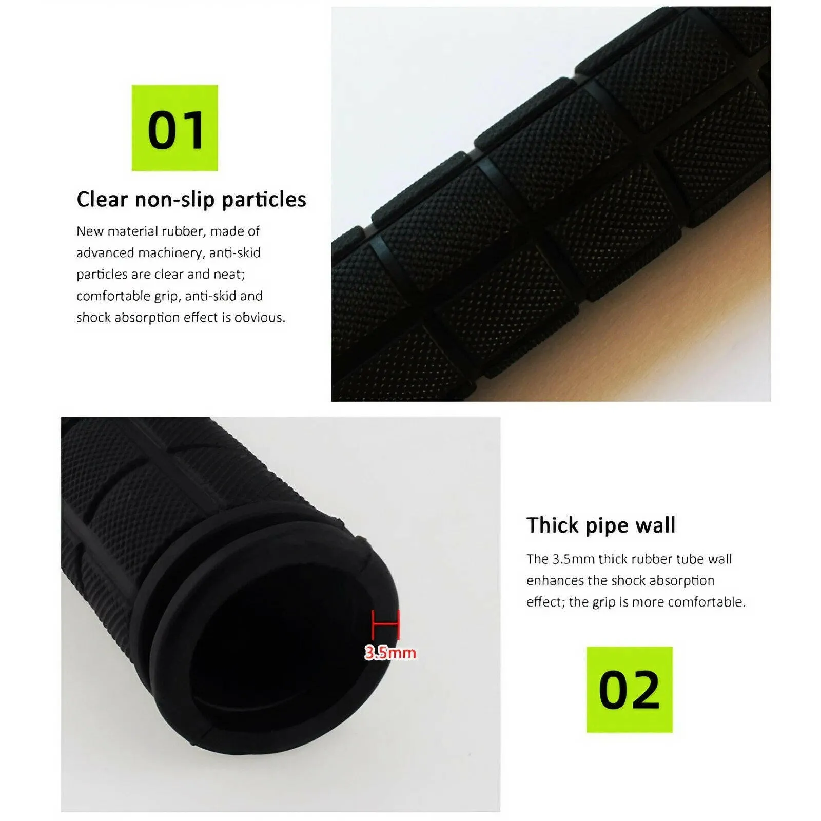 Bicycle Grips Rubber Anti-skid Handlebar Cover Bicycle Accessories Cycling HandleBar Grips Fixed Gear Dropshipping