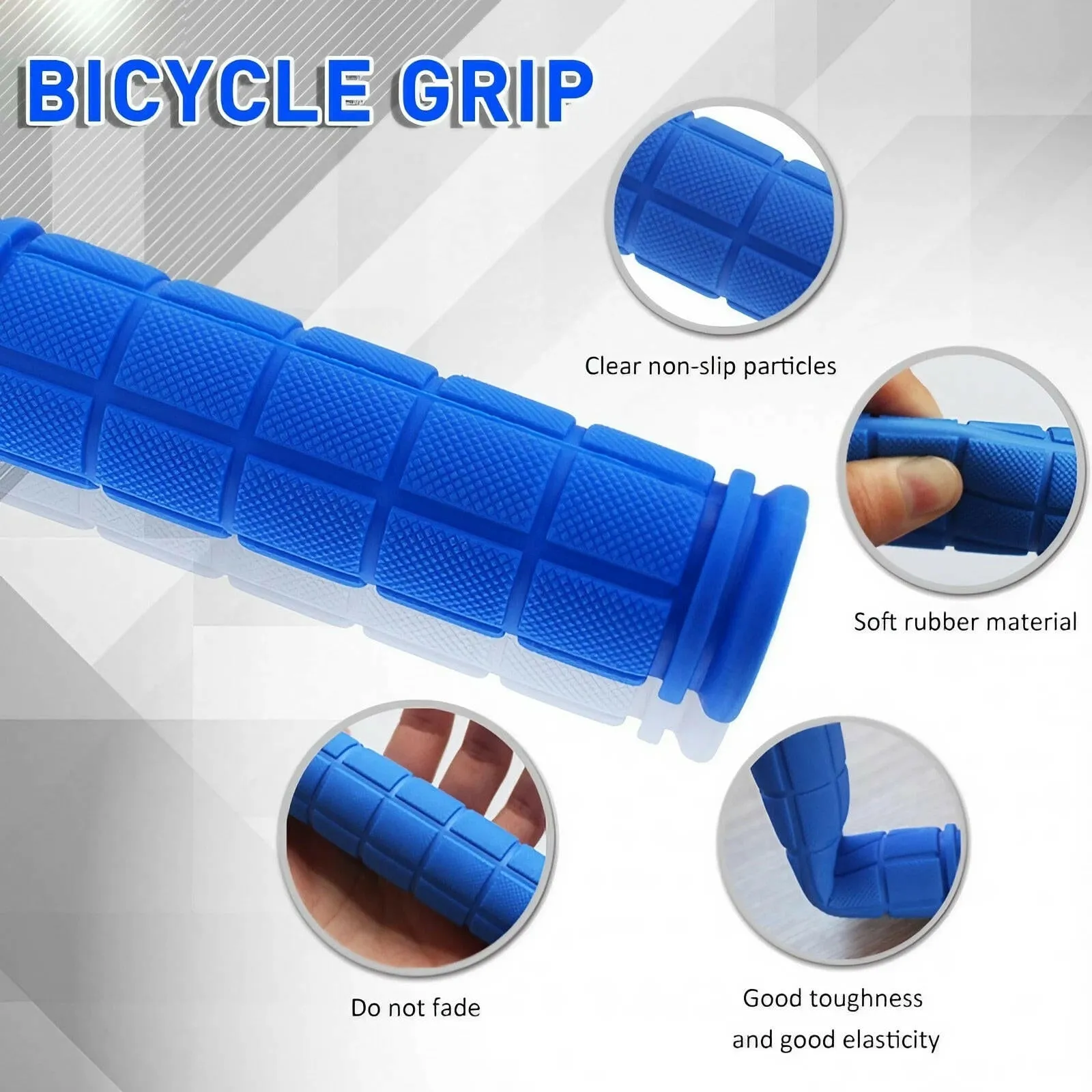 Bicycle Grips Rubber Anti-skid Handlebar Cover Bicycle Accessories Cycling HandleBar Grips Fixed Gear Dropshipping