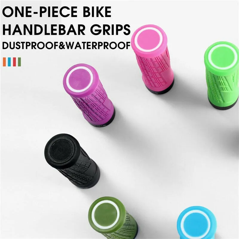 Bicycle Handlebar Cover Soft Rubber MTB Road Bike Grips Shockproof Anti-Slip Colorful Grips Cycling Handlebar Grips