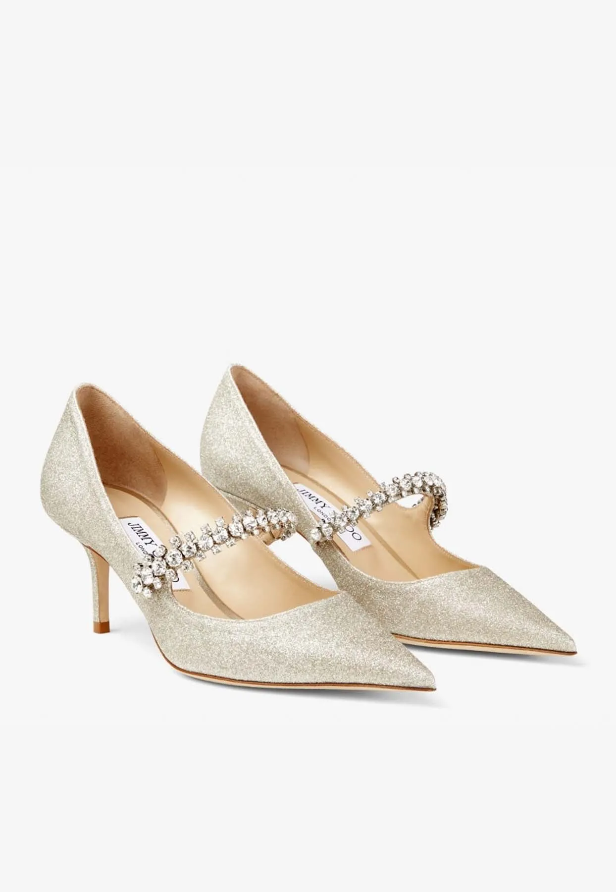 Bing 65 Crystal-Embellished Glitter Pumps