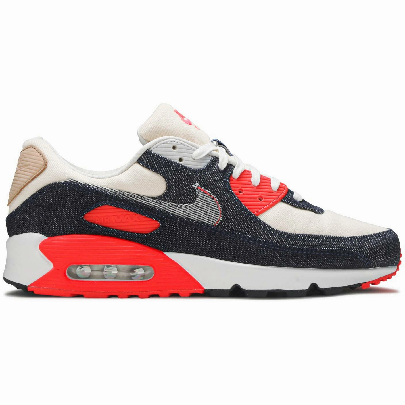 Denham X Air Max 90 Infrared  (2020) Ventilated Footbed System Tapered Heel Design