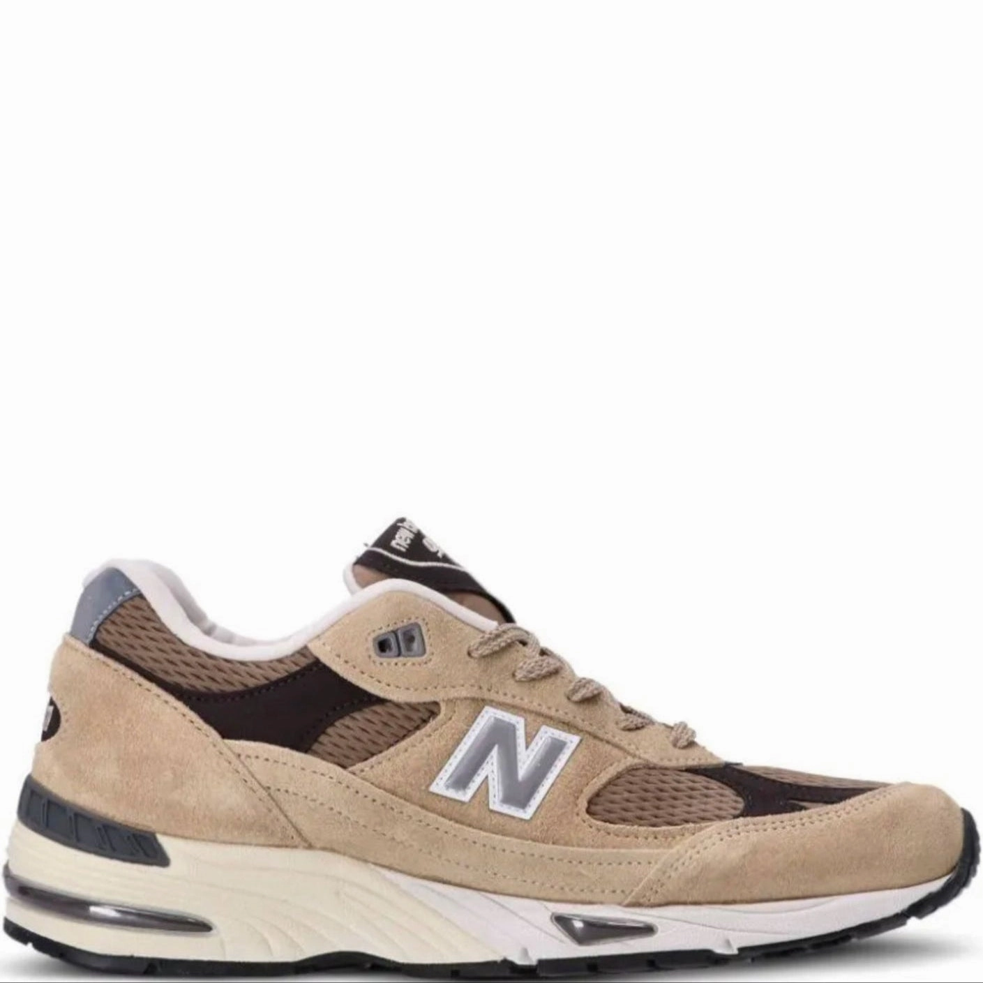 New Balance 991V1 Reinforced Lace Holes Enhanced Grip Pattern