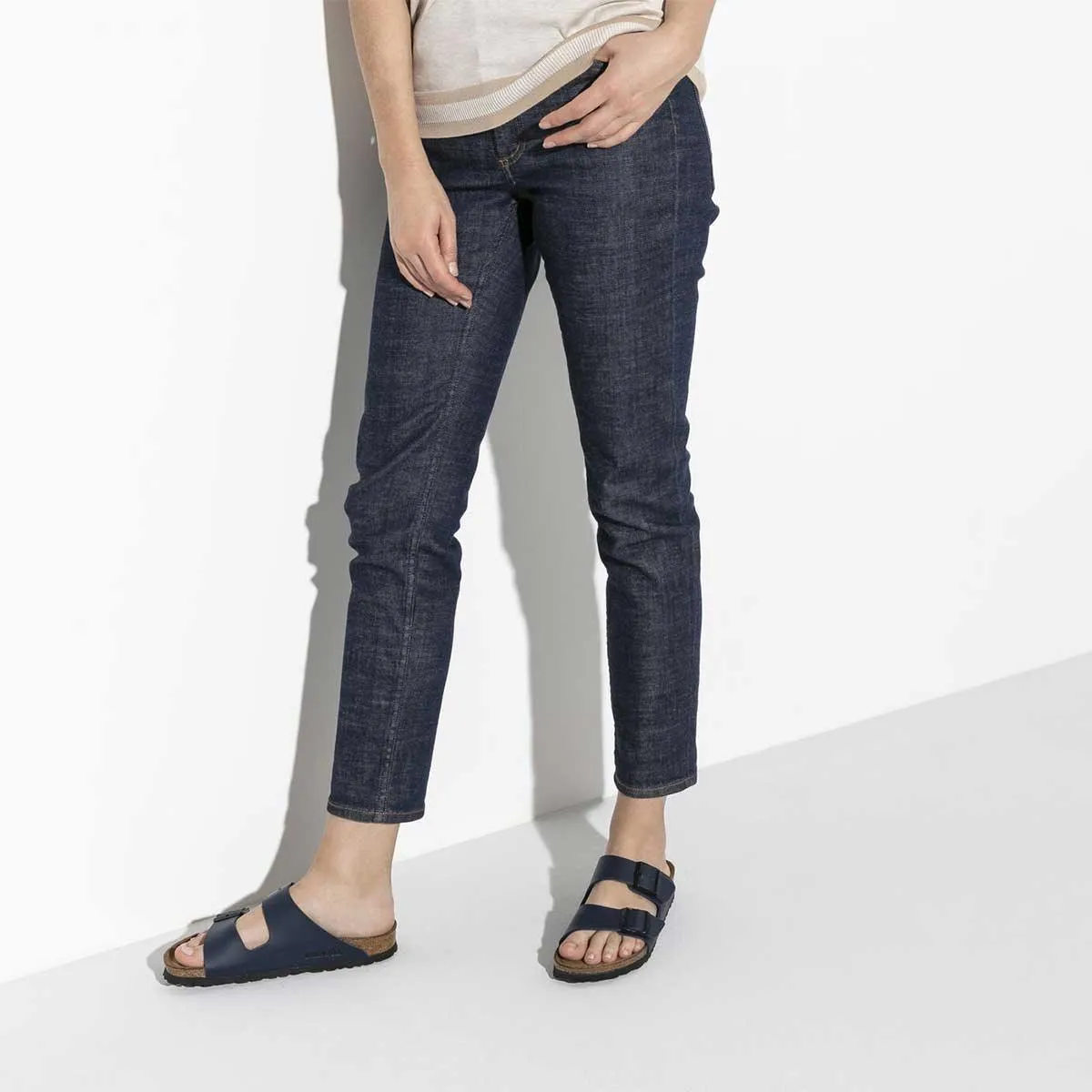 Birkenstock Arizona Birko-Flor Soft Footbed Sandals - Narrow - Navy