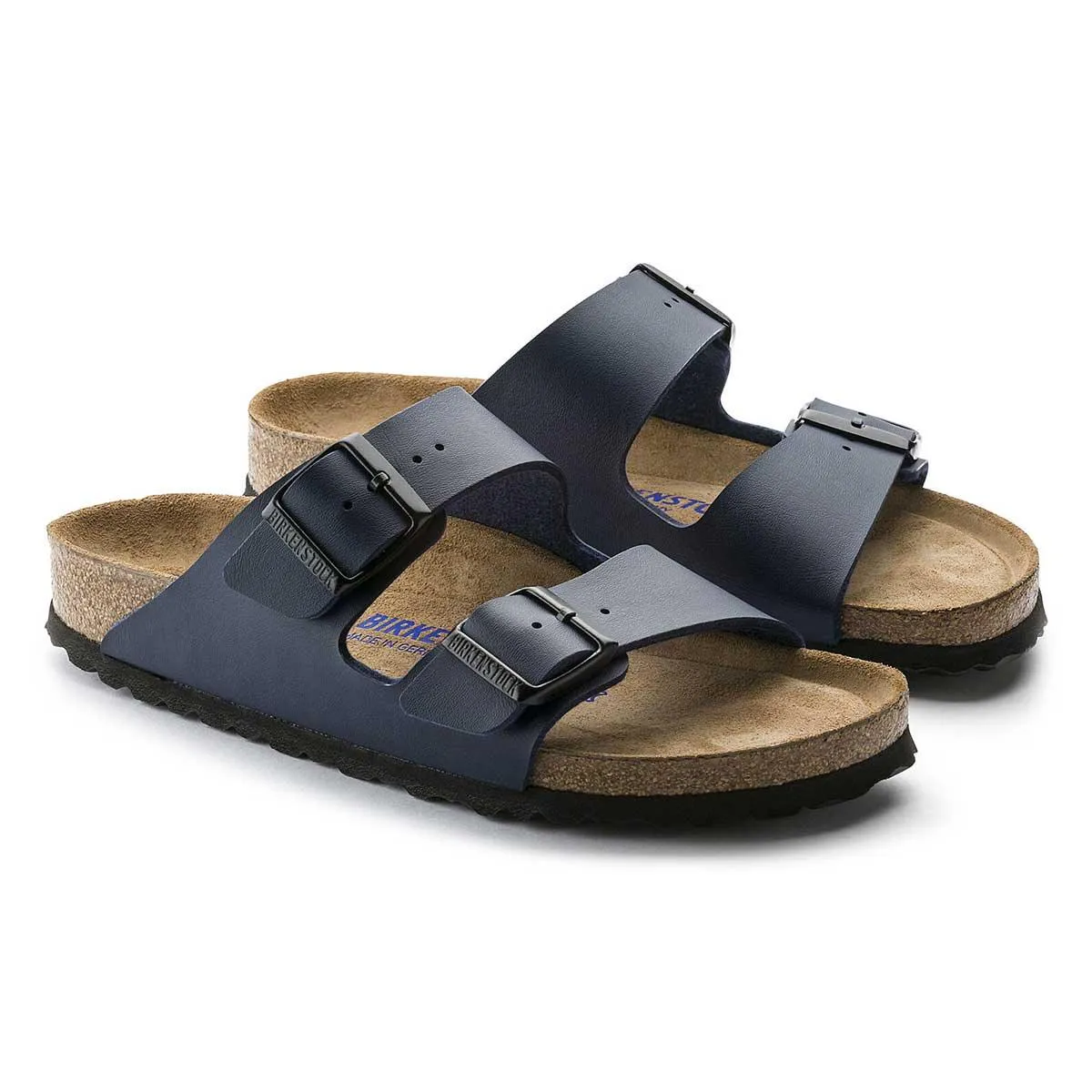 Birkenstock Arizona Birko-Flor Soft Footbed Sandals - Narrow - Navy