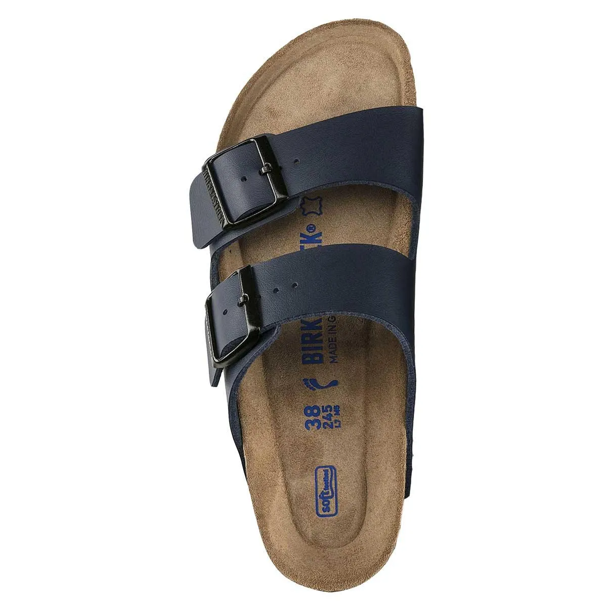 Birkenstock Arizona Birko-Flor Soft Footbed Sandals - Narrow - Navy