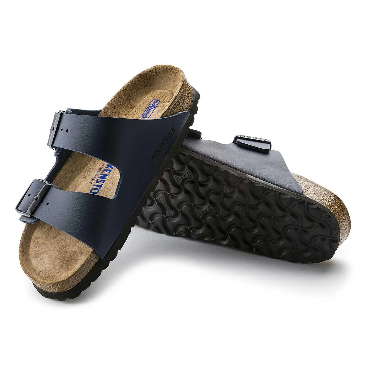 Birkenstock Arizona Birko-Flor Soft Footbed Sandals - Narrow - Navy