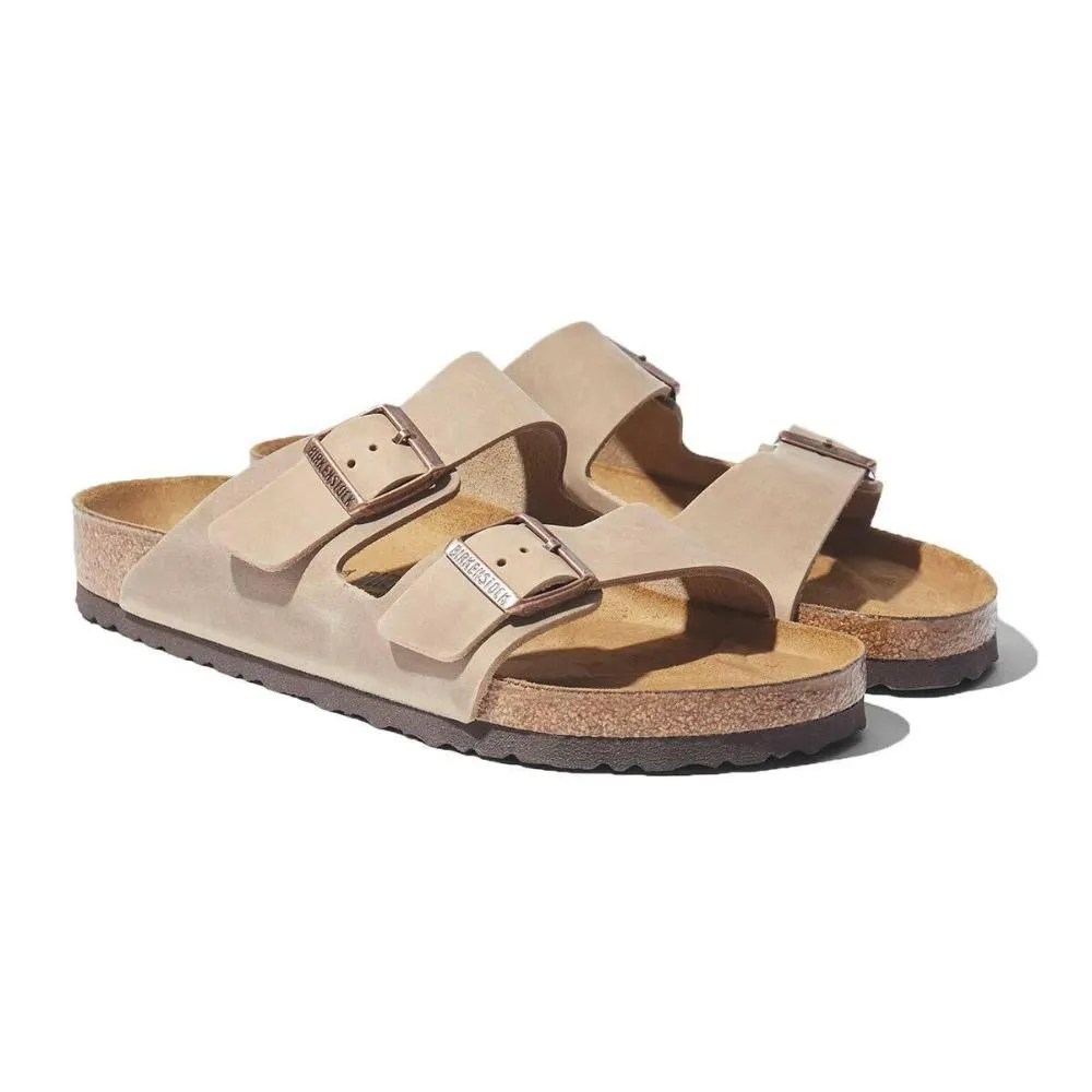 Birkenstock Arizona Oiled Leather Sandals - Regular - Tobacco Brown