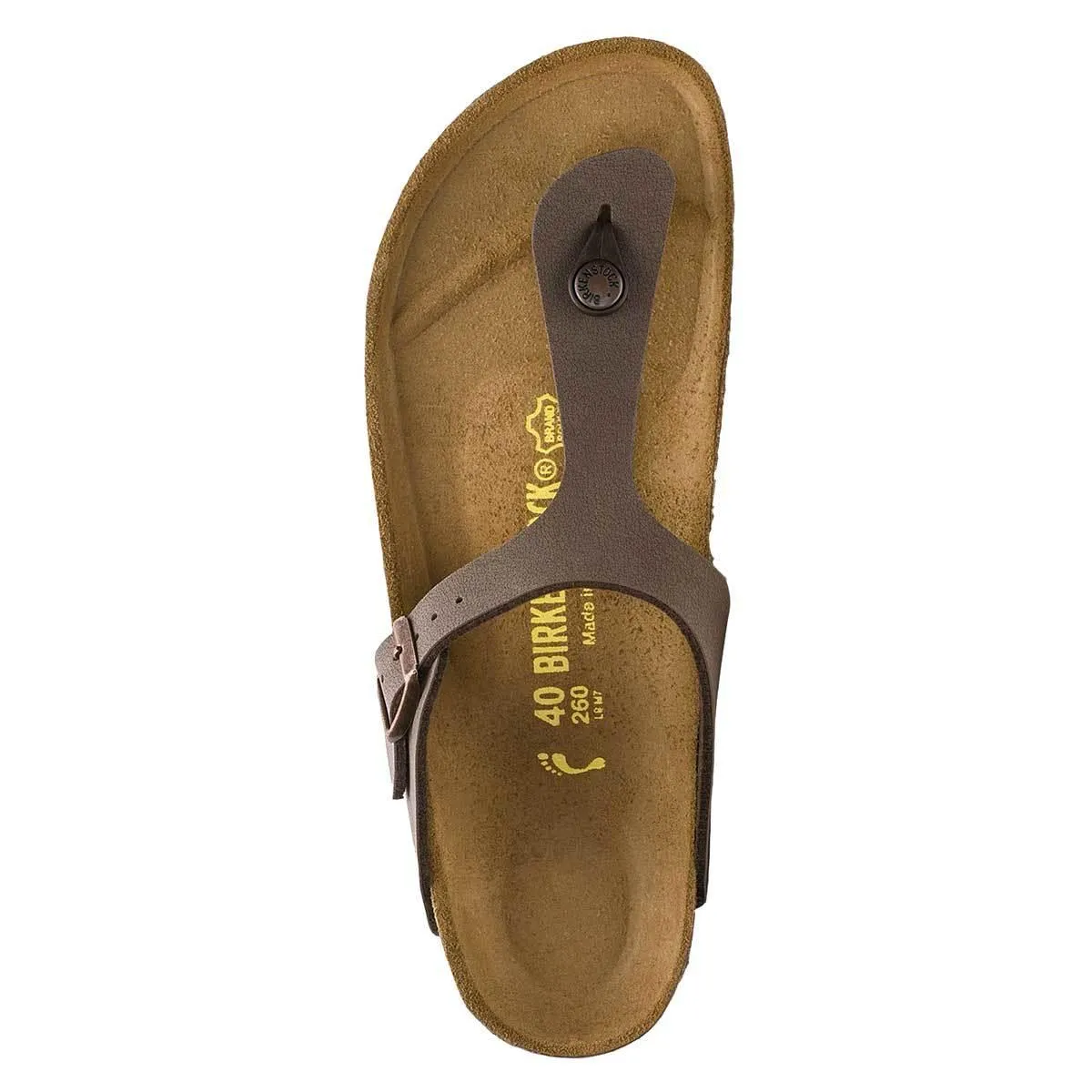 Birkenstock Gizeh Birko-Flor Nubuck Sandals - Regular - Mocca