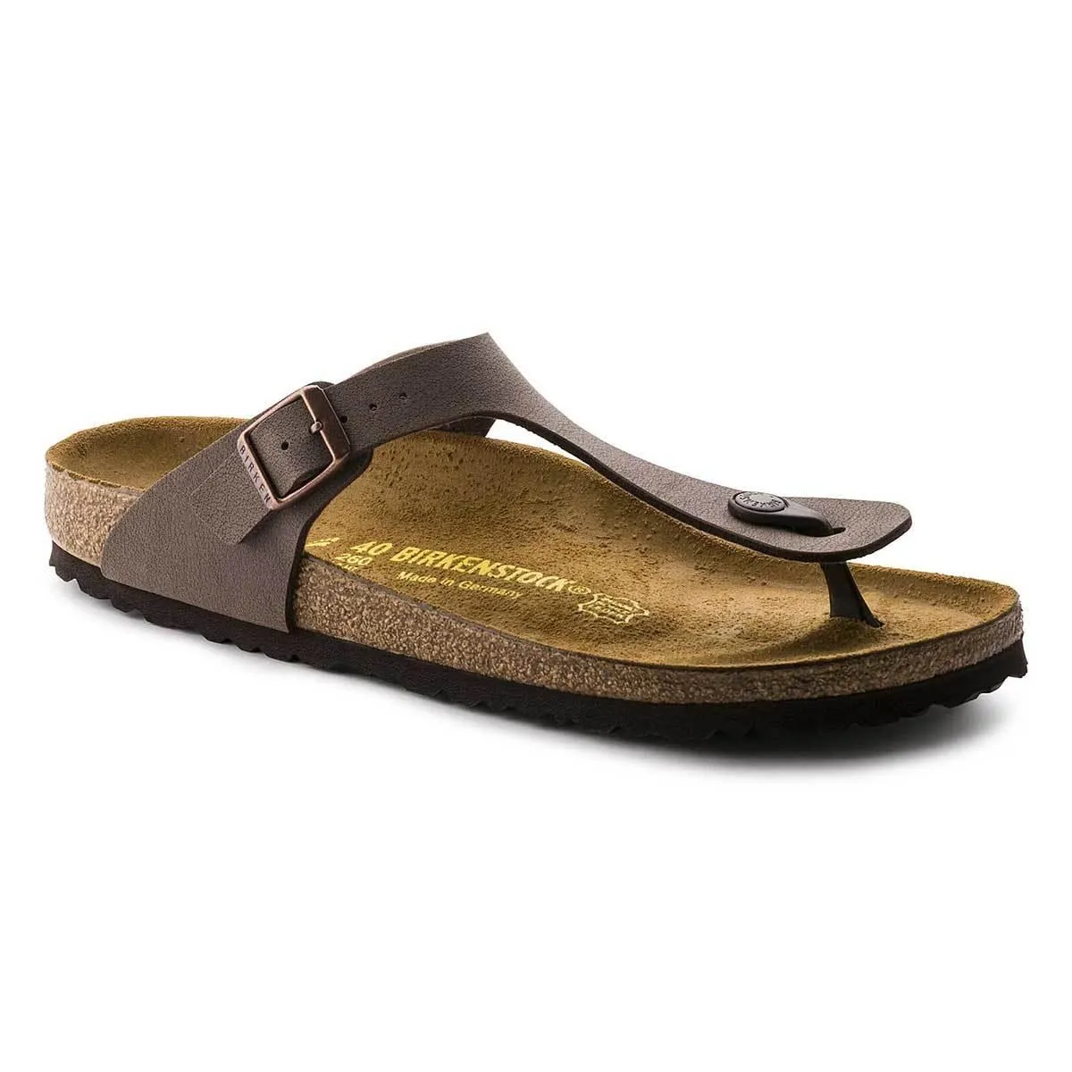 Birkenstock Gizeh Birko-Flor Nubuck Sandals - Regular - Mocca
