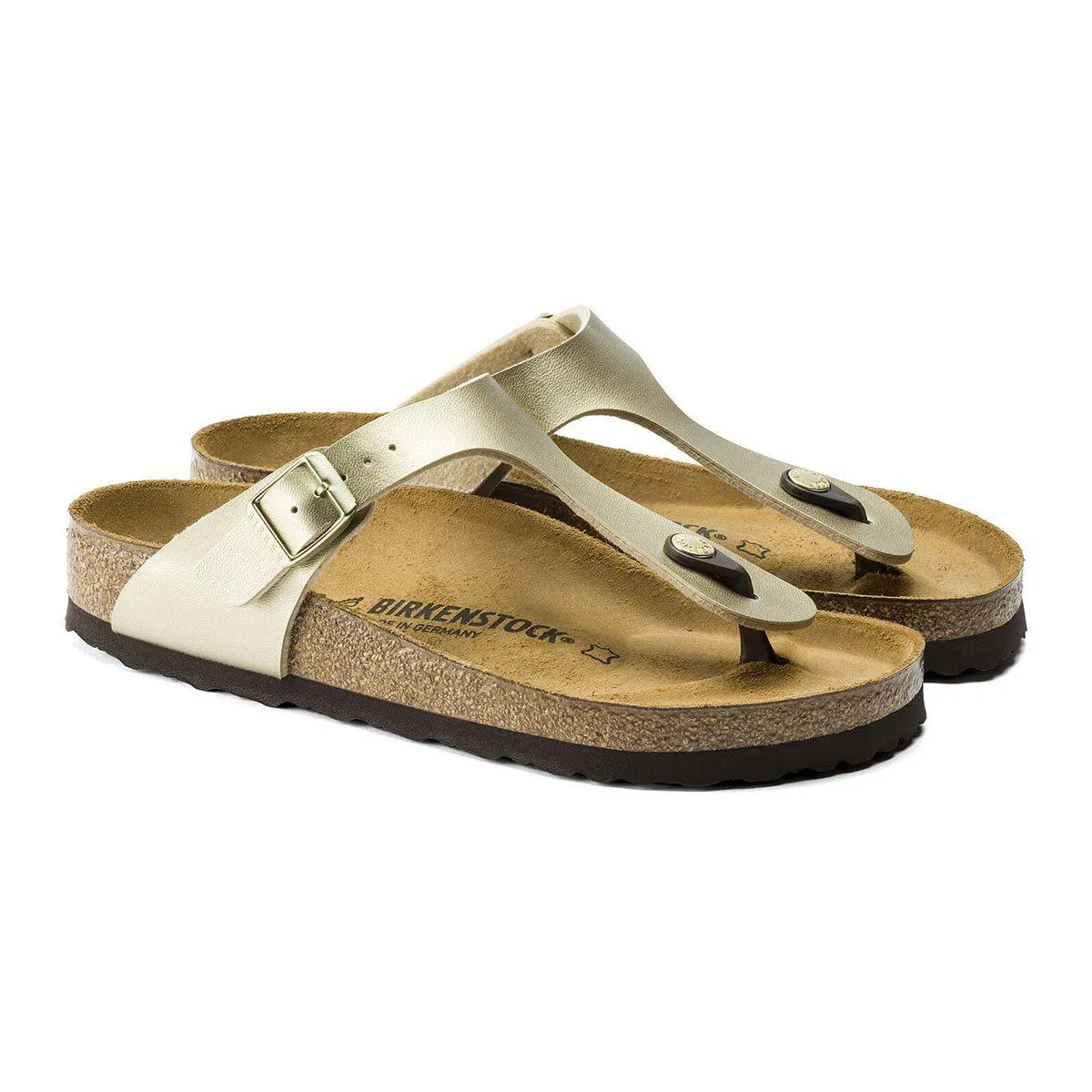 Birkenstock Gizeh Birko-Flor Sandals - Narrow - Gold