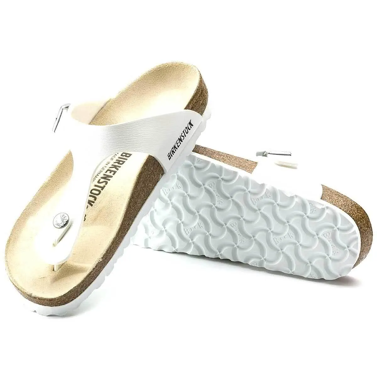 Birkenstock Gizeh Birko-Flor Sandals - Narrow - White