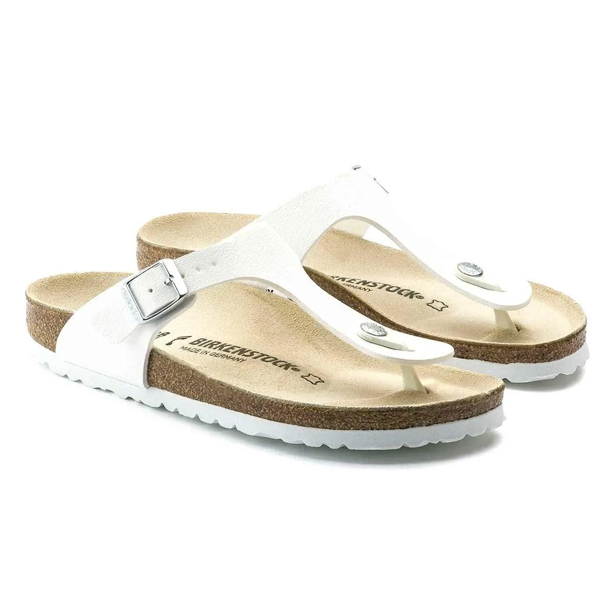 Birkenstock Gizeh Birko-Flor Sandals - Narrow - White