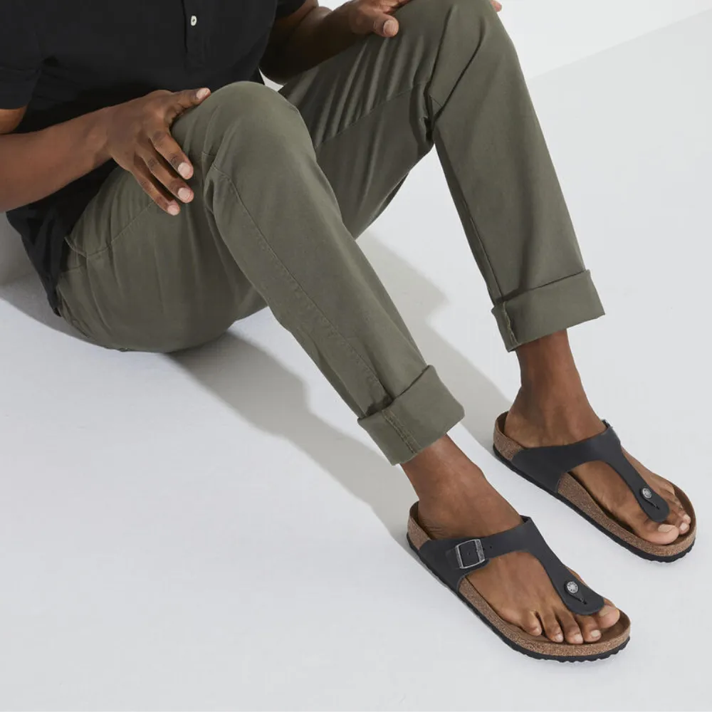 Birkenstock Gizeh Oiled Leather Black Sandals